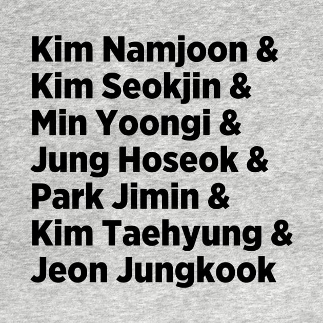 BTS Bandmates Names - Army Fans by We Love Pop Culture